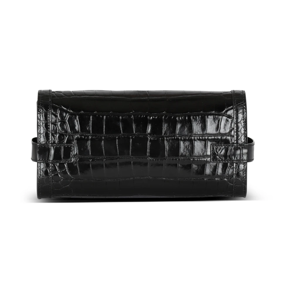 Balmain B-Buzz Pouch 23 leren clutch Black Dames