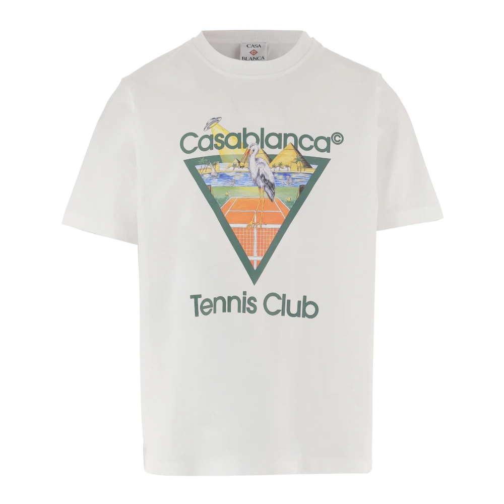 Casablanca Men's White Tennis Club Icon T-Shirt - T-Shirts - M - Tops
