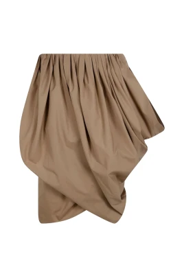 Draperad asymmetrisk midikjol