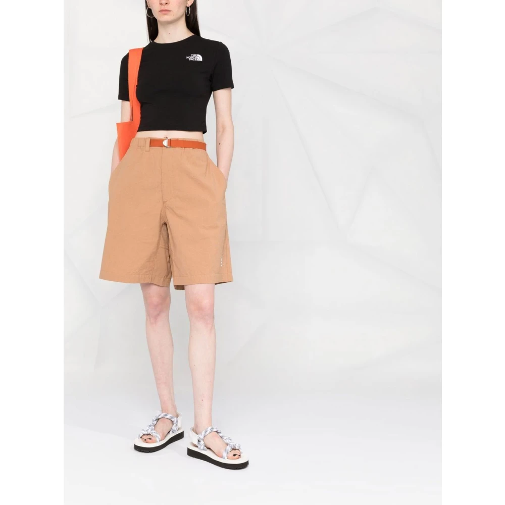 The North Face Zwart Katoenen Geborduurd Logo T-shirt Black Dames