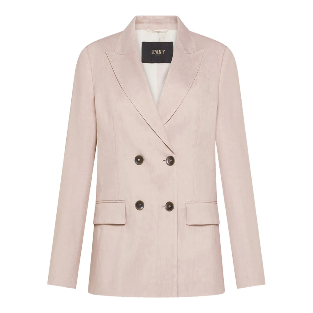 Seventy Women's Pink Blazers, M, Double-Breasted Blazer