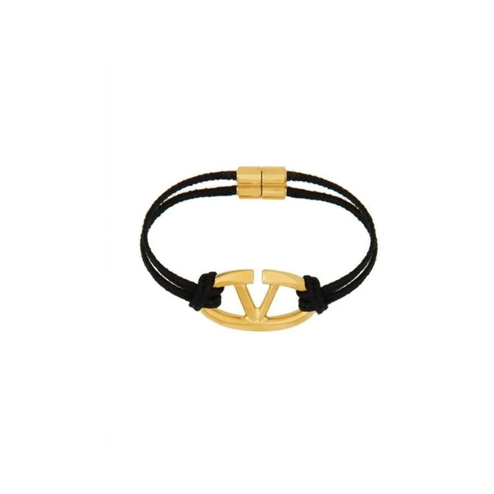Valentino Garavani Women's Black Vlogo Signature Cotton Bracelet