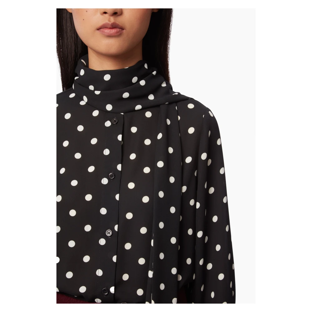 Nina Ricci Zwarte Strik Shirt Stijlvol Black Dames