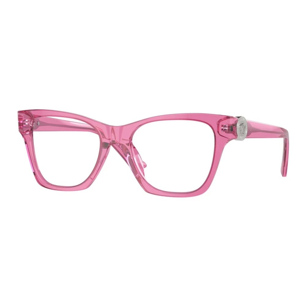 Versace Women's Pink Glasses, 50 Mm, Transparent Eyewear Frames