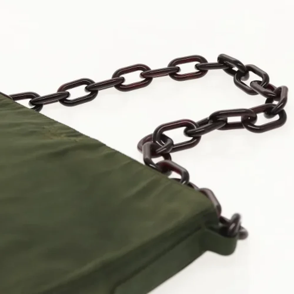 Prada Vintage Pre-owned Nylon prada-bags Green Dames