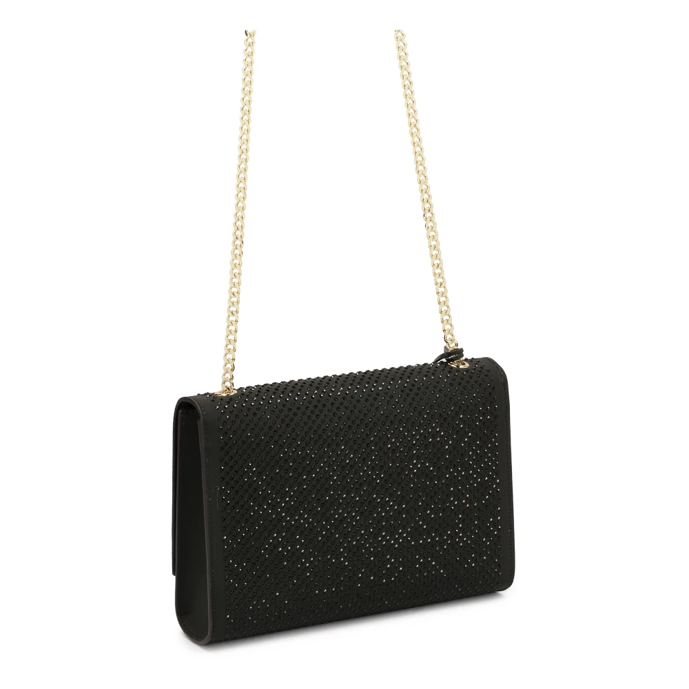 Kazar Versierd met kristallen zwarte schoudertas Black Dames