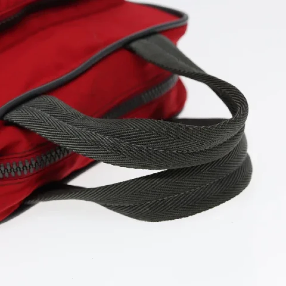 Prada Vintage Pre-owned Nylon handbags Red Dames