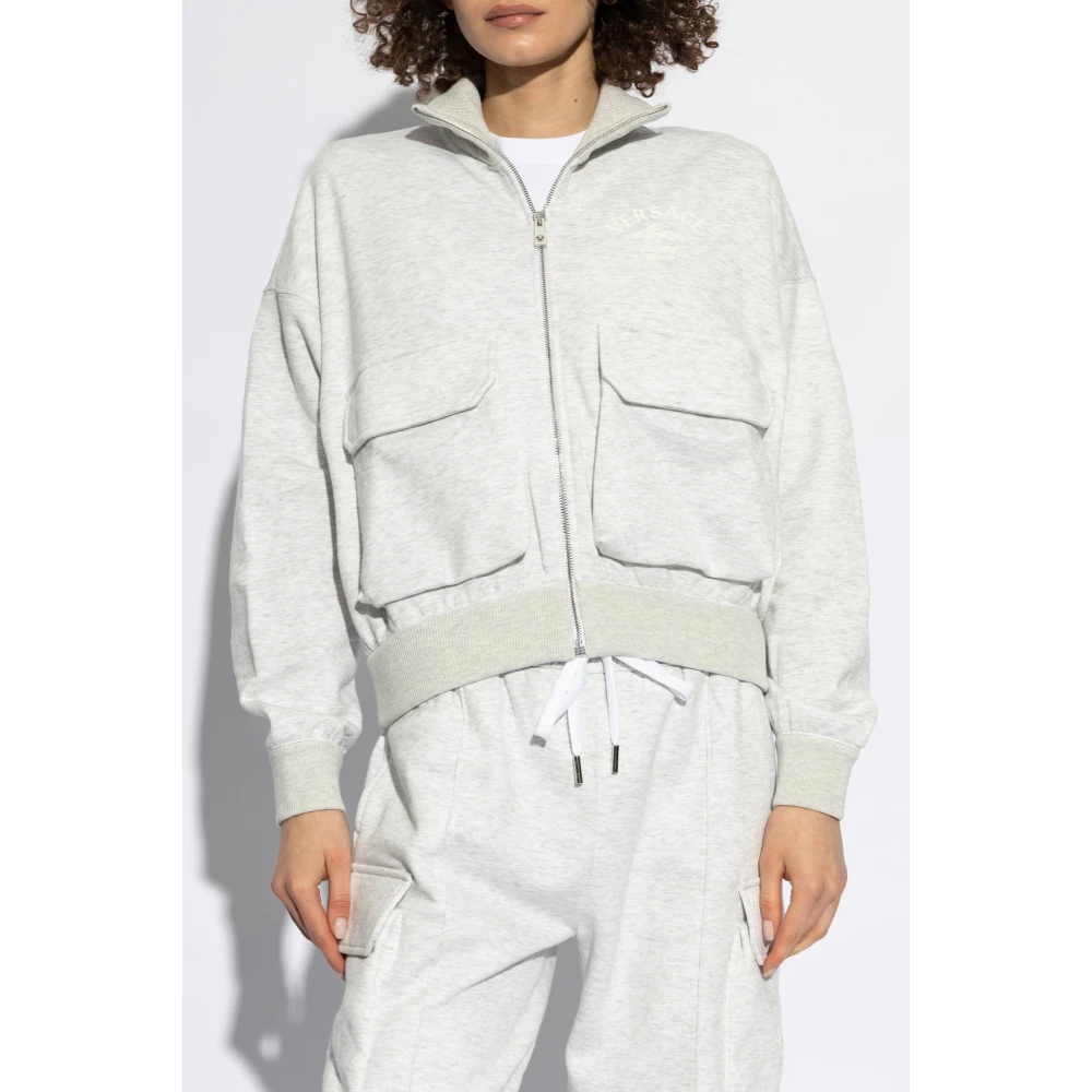 Versace Sweatshirt met zakken Gray Dames