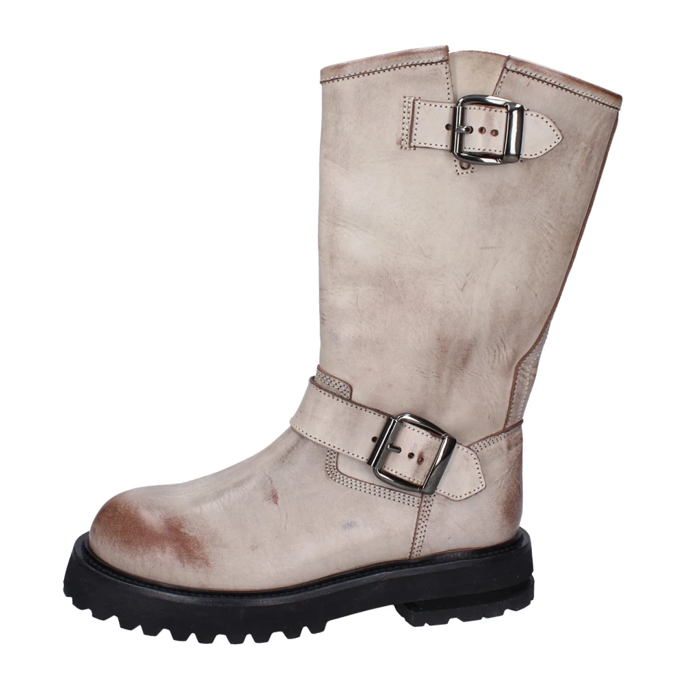Moma Women's Brown Vintage Leather High Boots - High Boots - 4 Uk - Shoes
