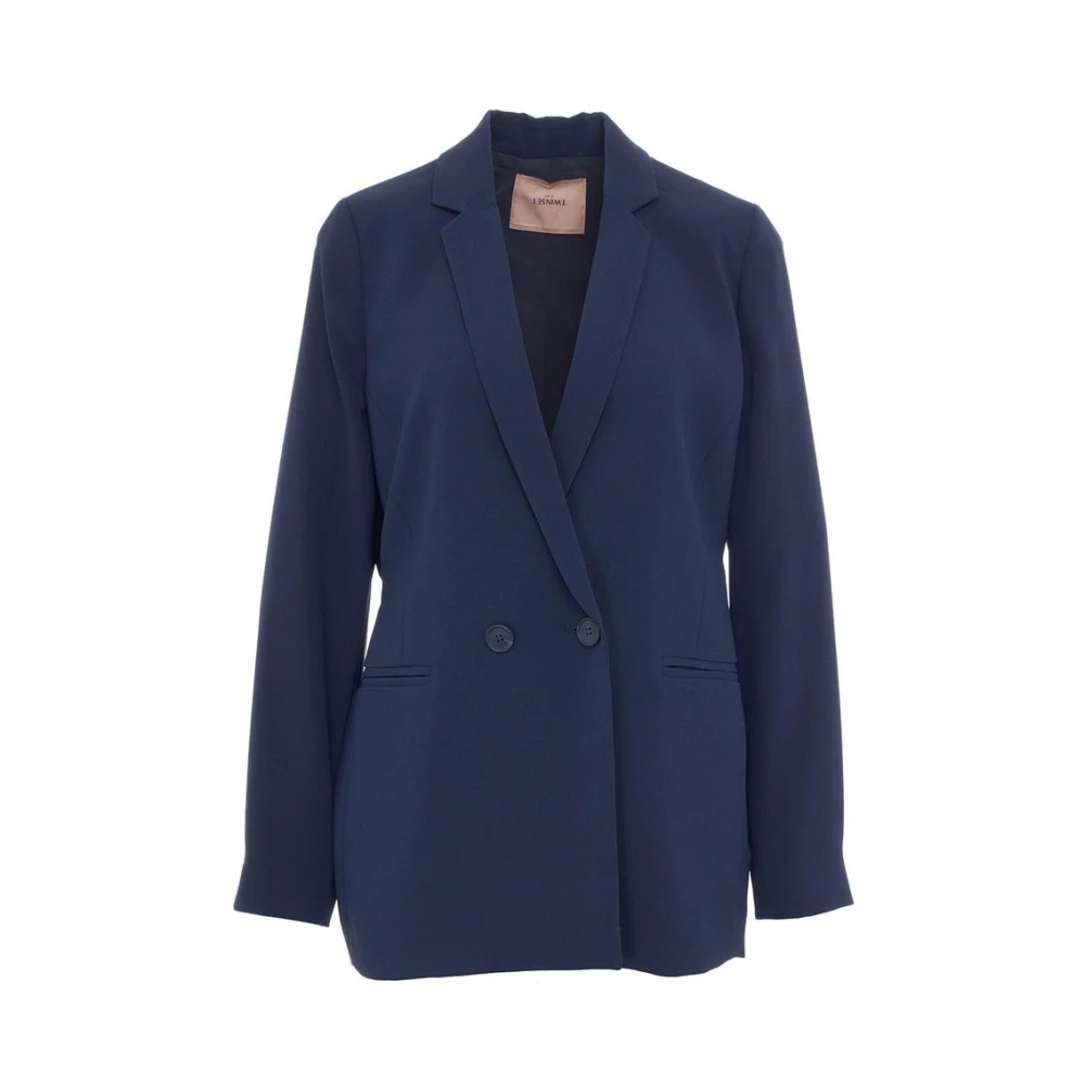 Twinset Elegante Jas Blue Dames