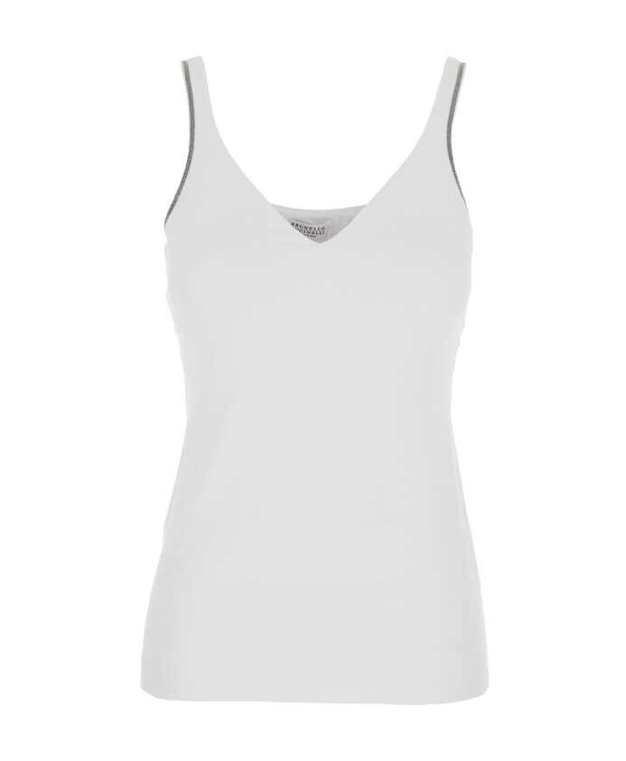 haut-blanc-sans-manches-avec-col-en-v