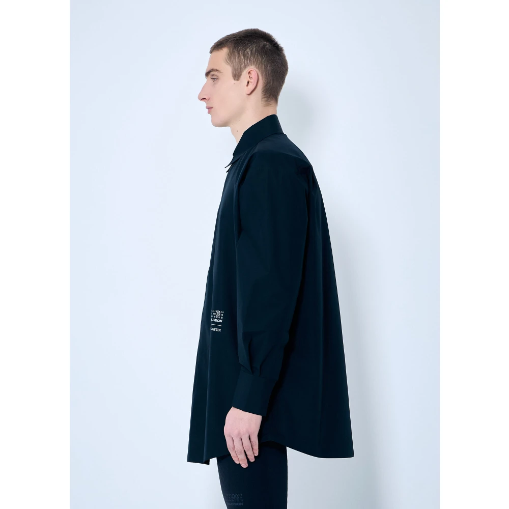 MM6 Maison Margiela Logo Print Stretch Shirt Black Heren