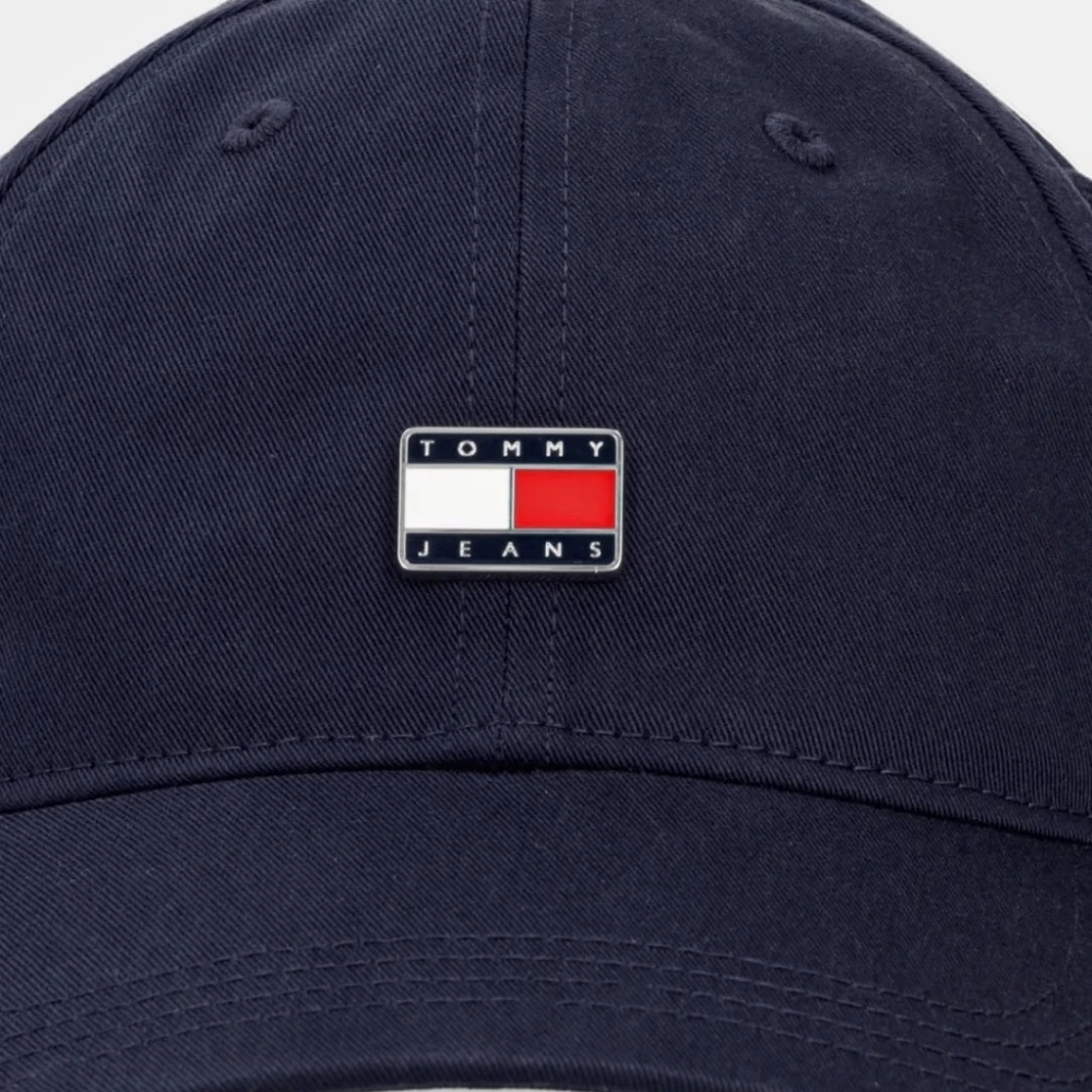 Tommy Jeans Pu katoen Heritage Plaque Cap Pink Dames