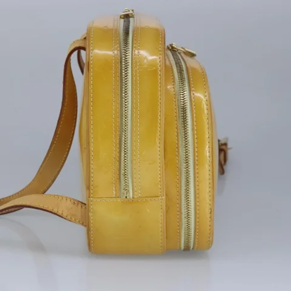 Louis Vuitton Vintage Pre-owned Leather backpacks Yellow Dames
