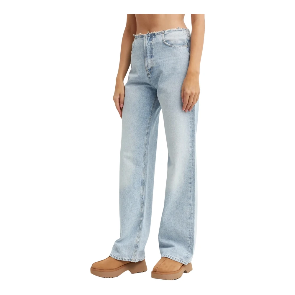 Haikure Women's Blue Straight Fit Jeans, W26, Korea Wb Jeans