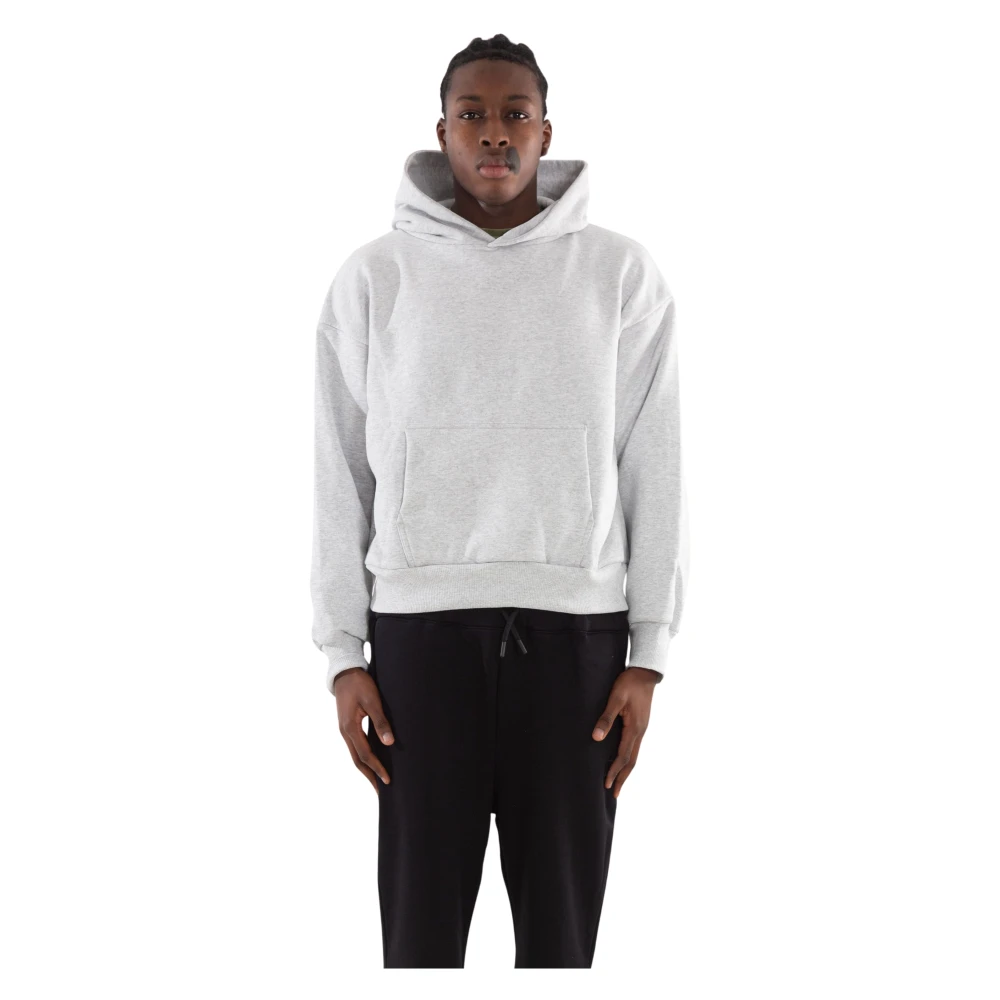 Garment Workshop Boxy Hoodie in Double Layer Stijl Gray Heren