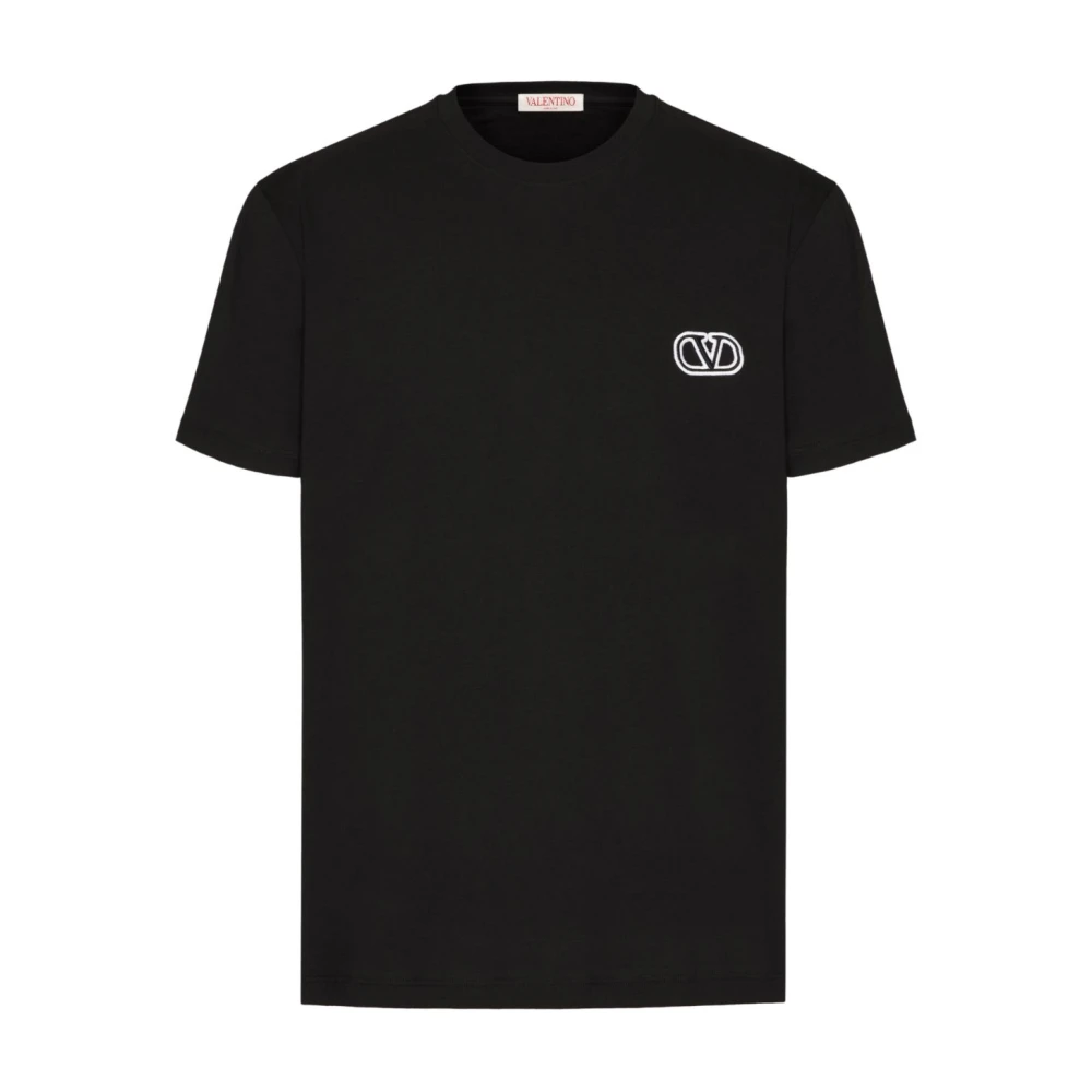 Valentino Garavani Zwarte T-shirts Polos voor Heren Black Heren