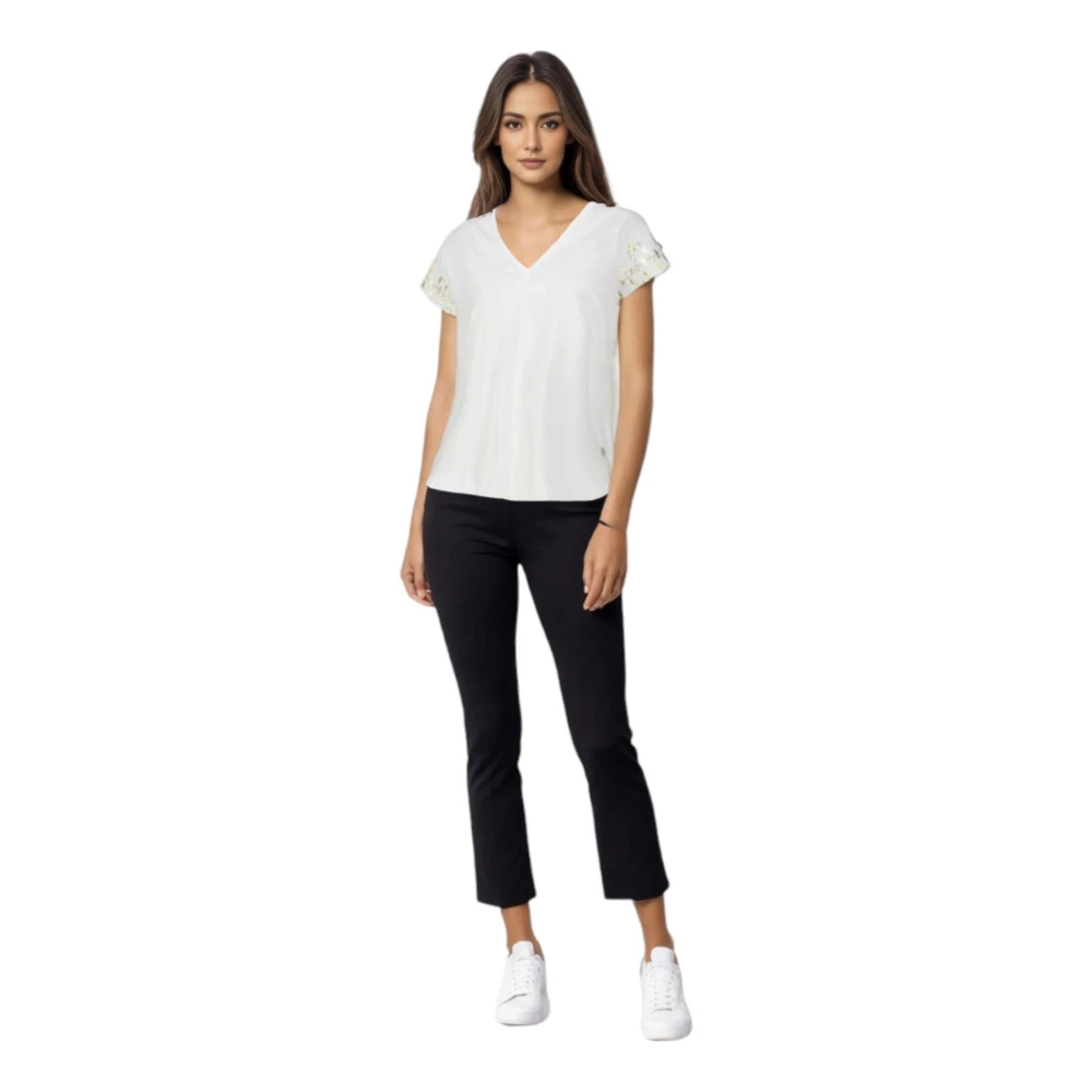 Gaudi Korte Mouw T-shirt White Dames