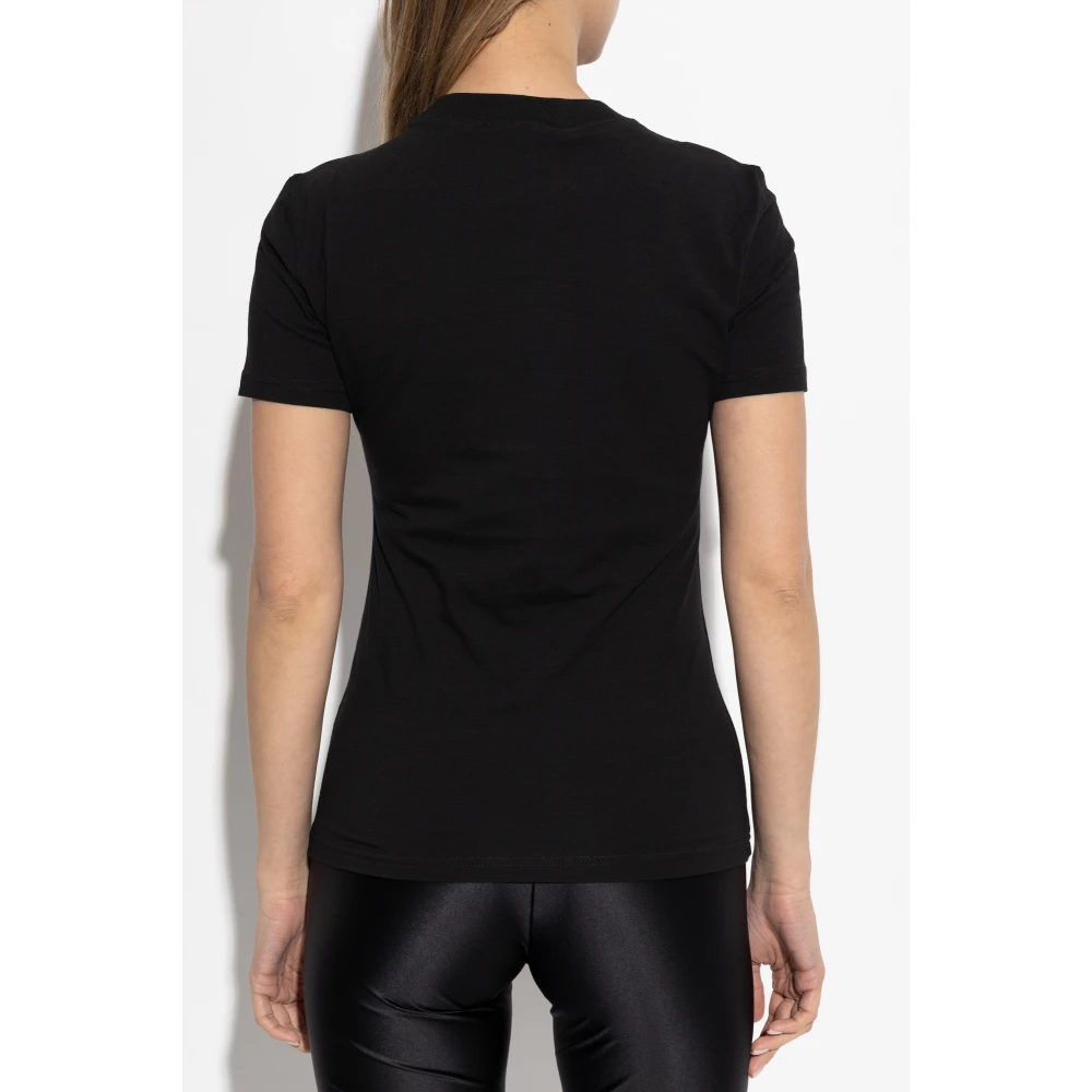 Versace Jeans Couture T-shirt met logo Black Dames