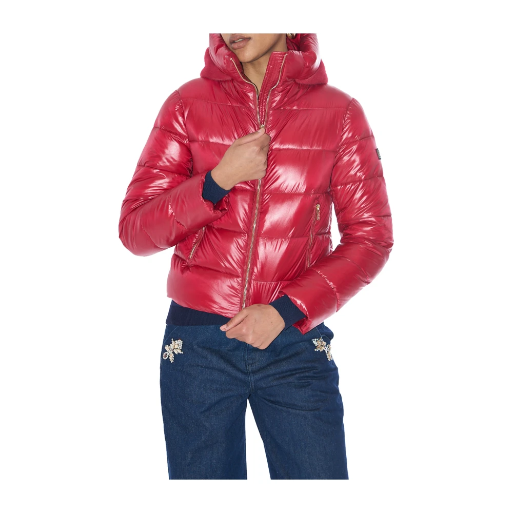 YES ZEE Rode Gewatteerde Jas voor Vrouwen Red Dames