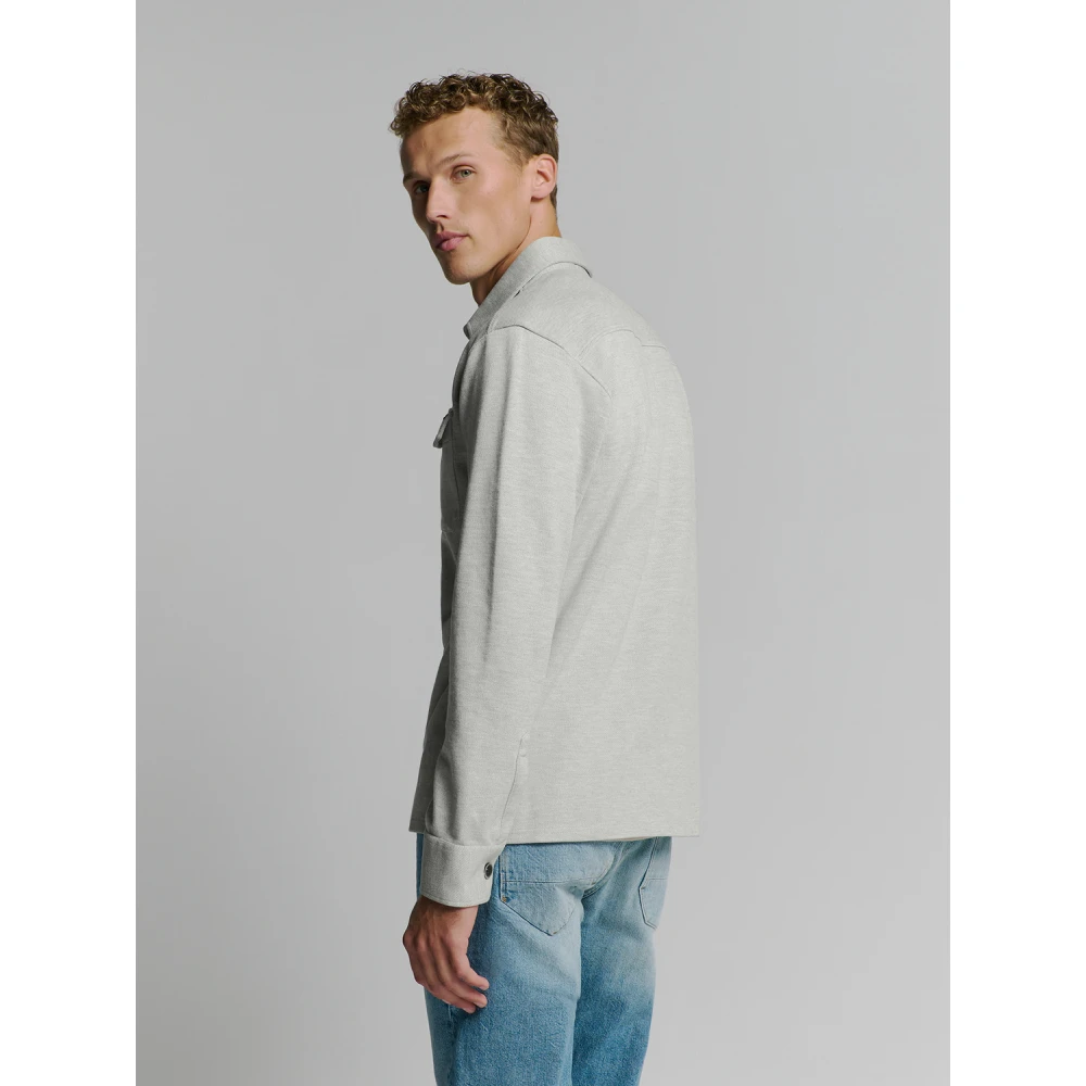 No Excess Knoopsluiting Sweat Overshirt Gray Heren