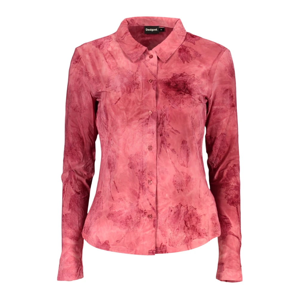 Desigual Femme Rouge Blouses Et Chemises, Taille: 38 Fr Londres Long-Sleeved Shirt