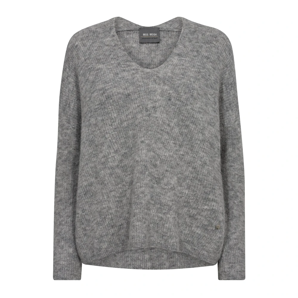 Mos Mosh - V-Ausschnitt Strick Grau Melange - Knitwear - Damen - Grau - Xl - Bild 7