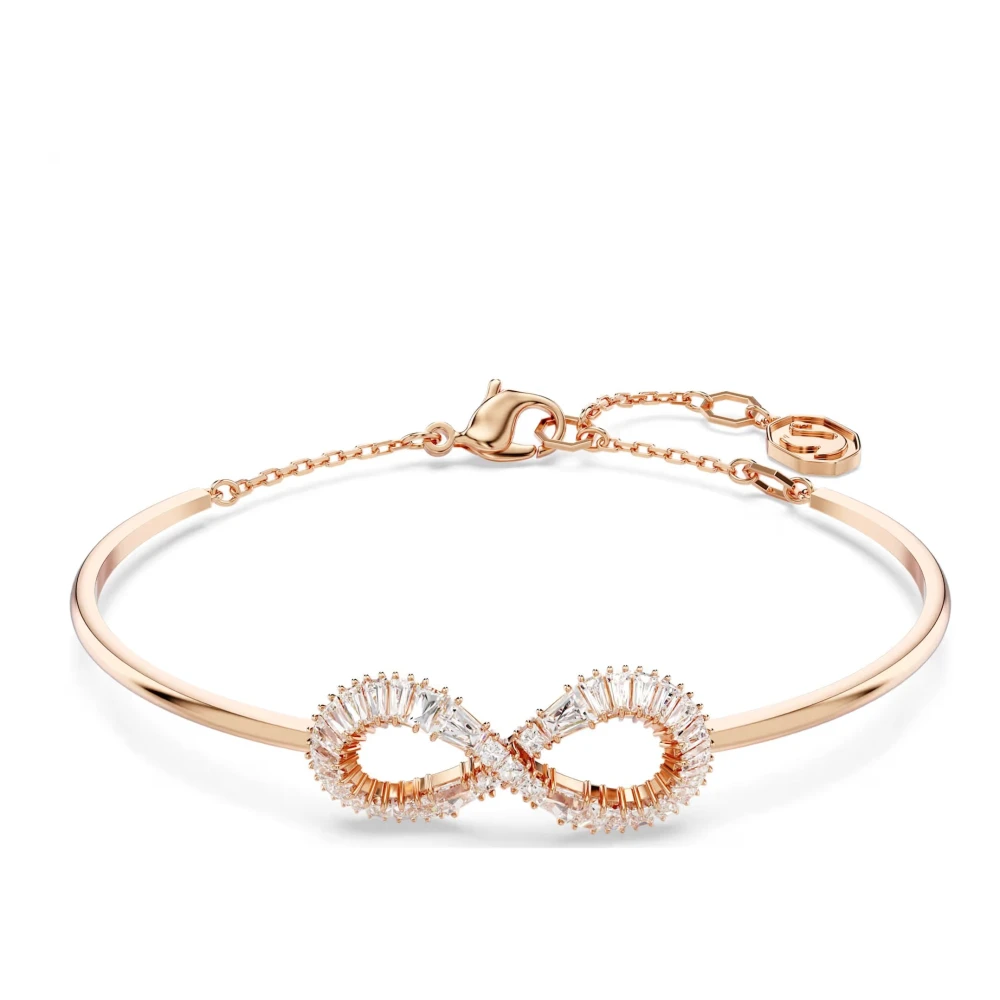Swarovski Women's Pink Bracelet Hyperbola Infinity White Rose Gold 5679443 - Bracelets - One Size - Accessories