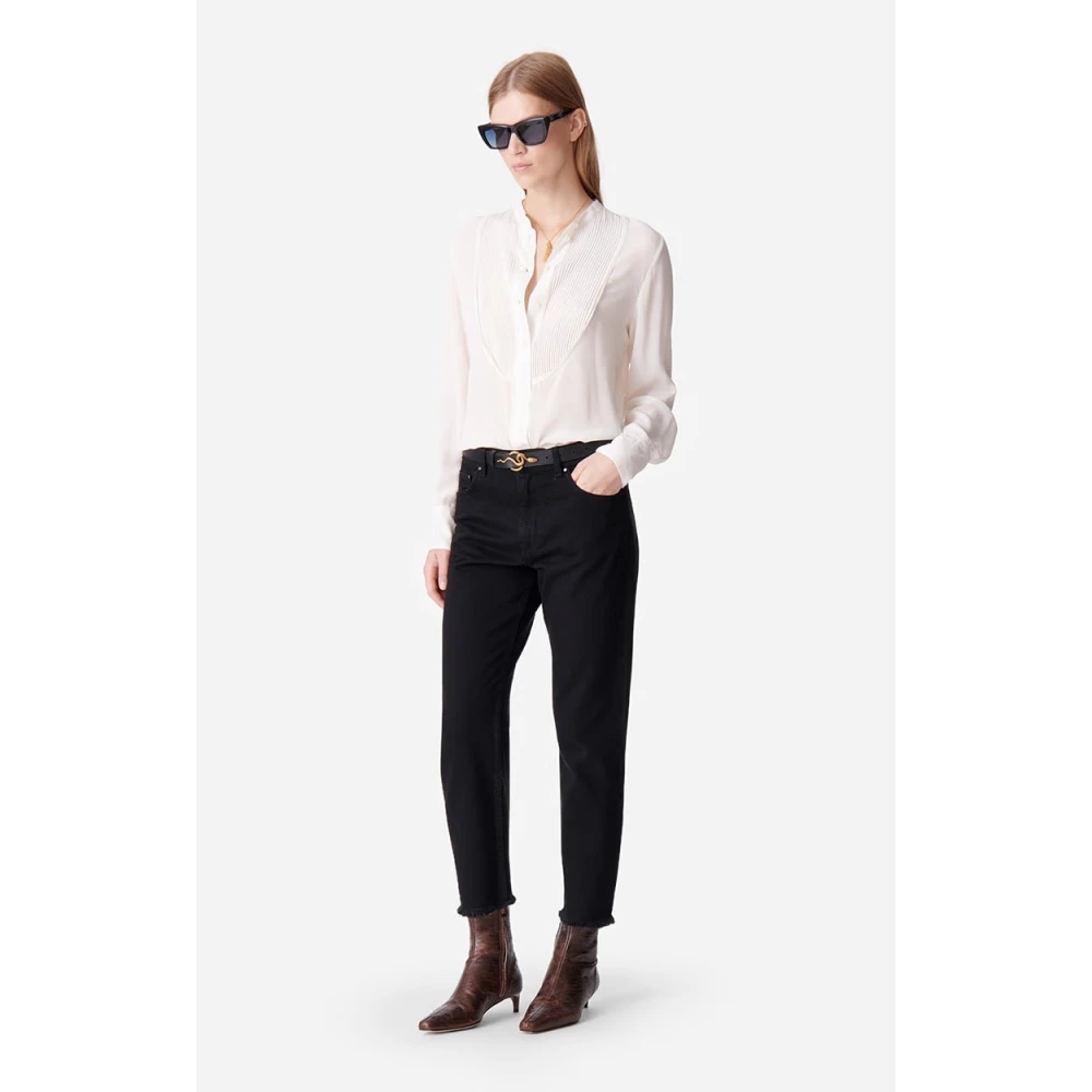 Vanessa Bruno Frayed Enkel Biarritz Jeans Black Dames