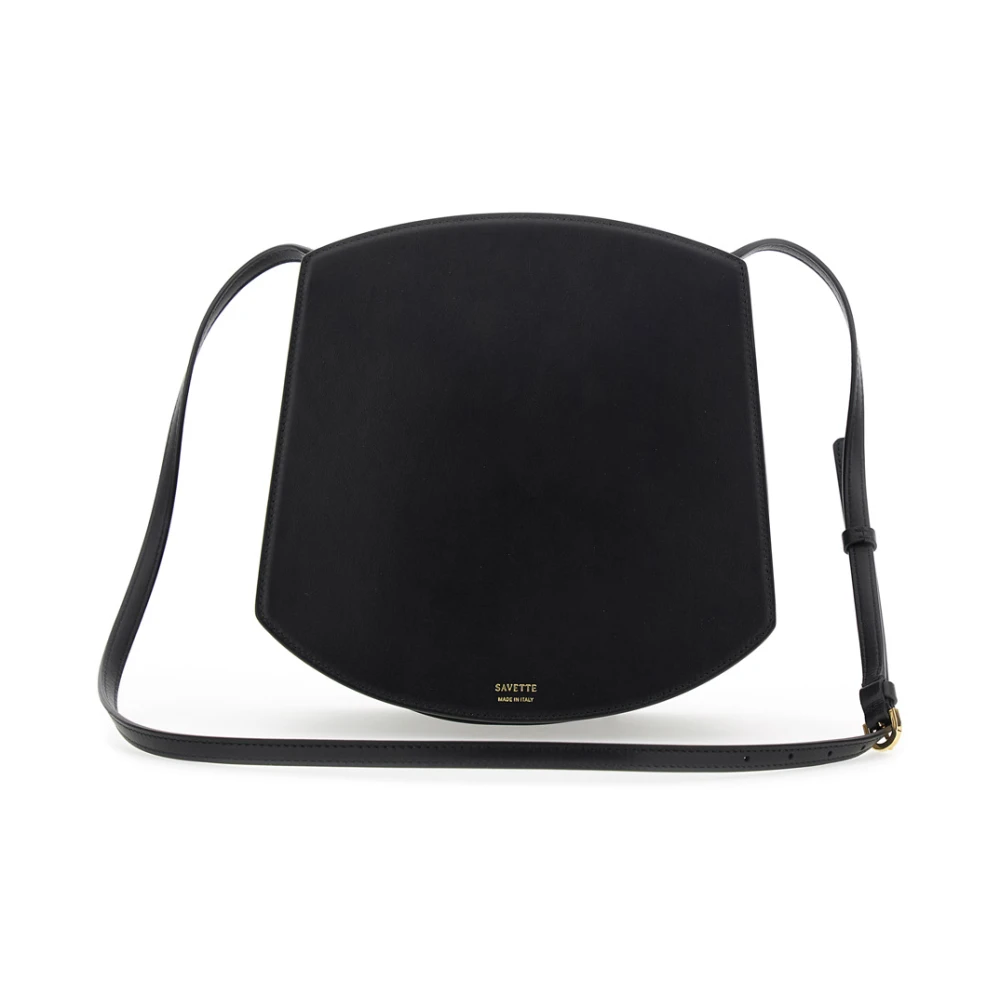 Savette Zwarte leren crossbody tas Florence Black Dames