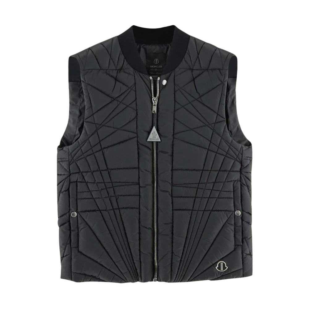 Moncler Flight Vest in Polyester Black Heren