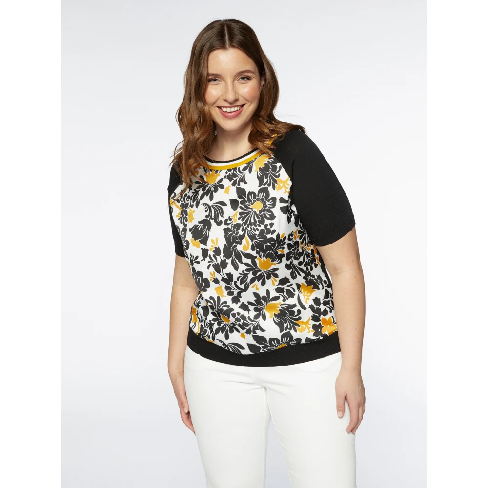 Fiorella Rubino Bloemenprint korte mouw trui Multicolor Dames