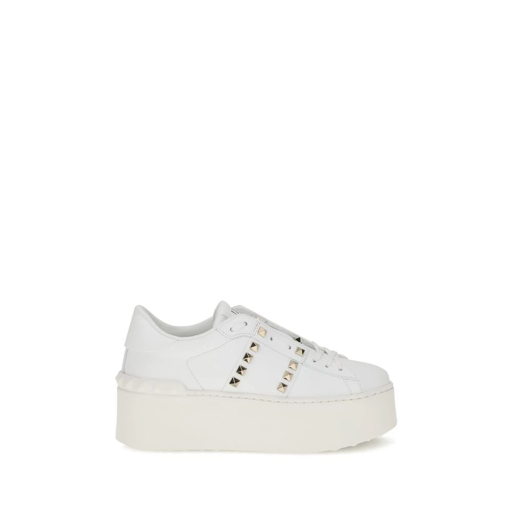 Valentino Garavani Women's White Rockstud Untitled Flatform Sneakers