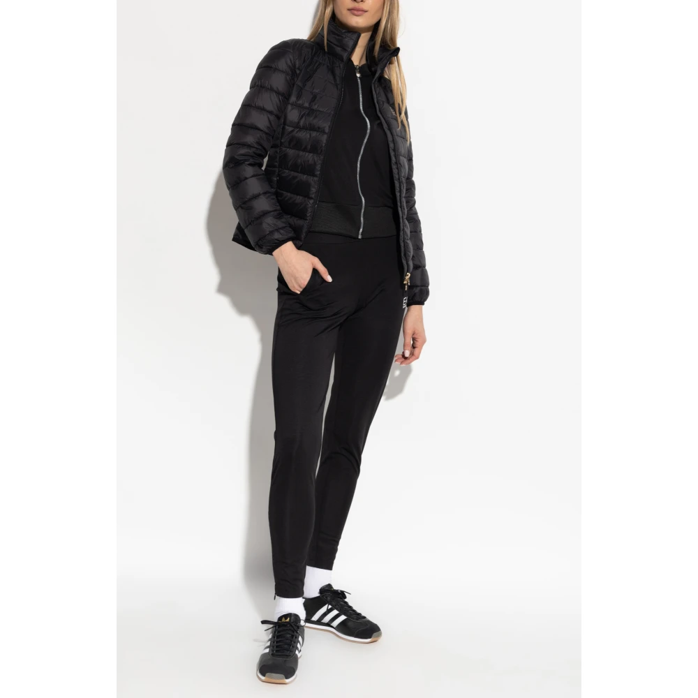 Emporio Armani EA7 Gewatteerde jas uit de collectie Black Dames
