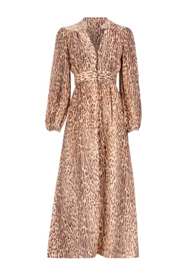 Raffia Knapp Midi Klänning