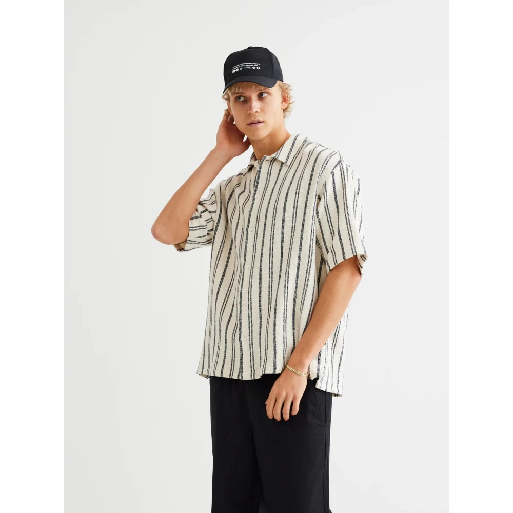 Woodbird Zonnig Pinch Shirt met knoopsluiting White Heren