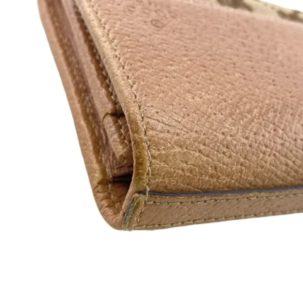 Gucci Vintage Pre-owned Canvas wallets Beige Dames