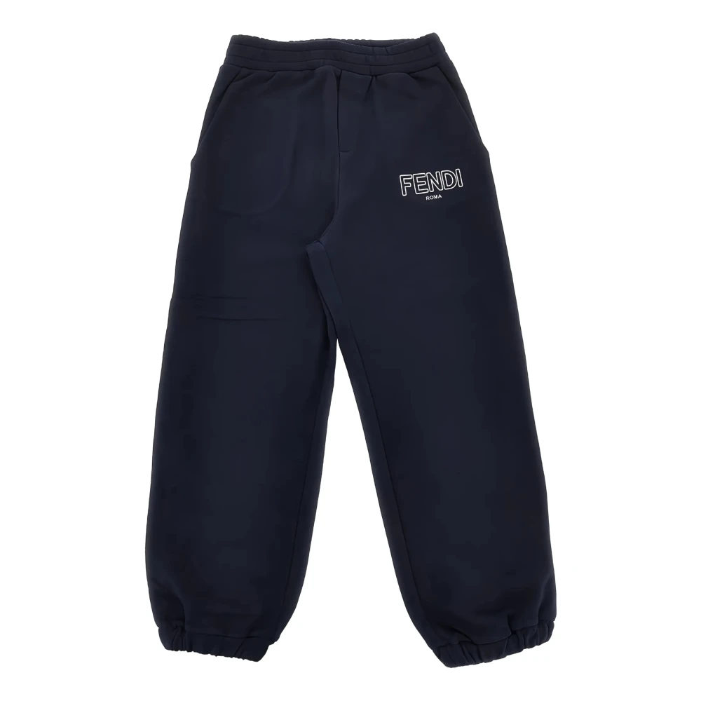 Fendi Boys Blue Pantalone Felpa - Sweatpants - 12 Y - Kids