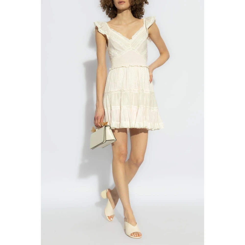 Loveshackfancy Jurk Presline Beige Dames