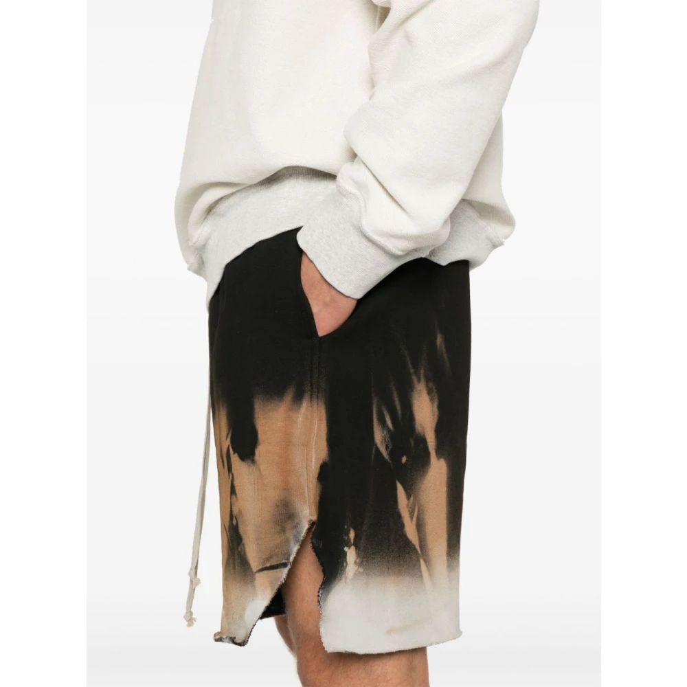 Rick Owens Loose-fit shorts met zonmotief Black Heren