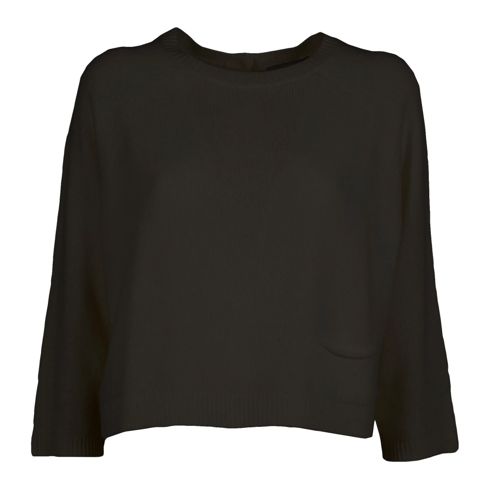 Vicario Cinque Luxe wollen en kasjmier trui Black Dames
