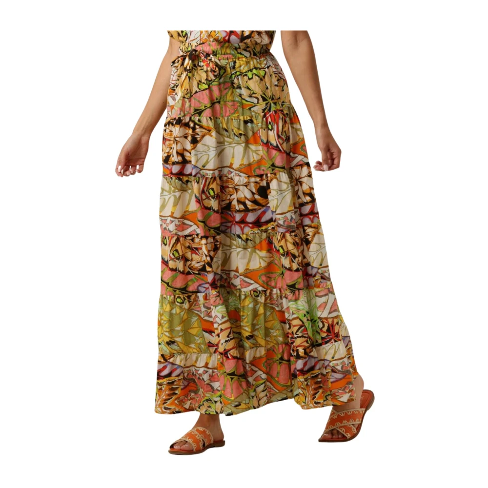 Amaya Amsterdam Kleurrijke Maxi Rok Jennifer Multicolor Dames