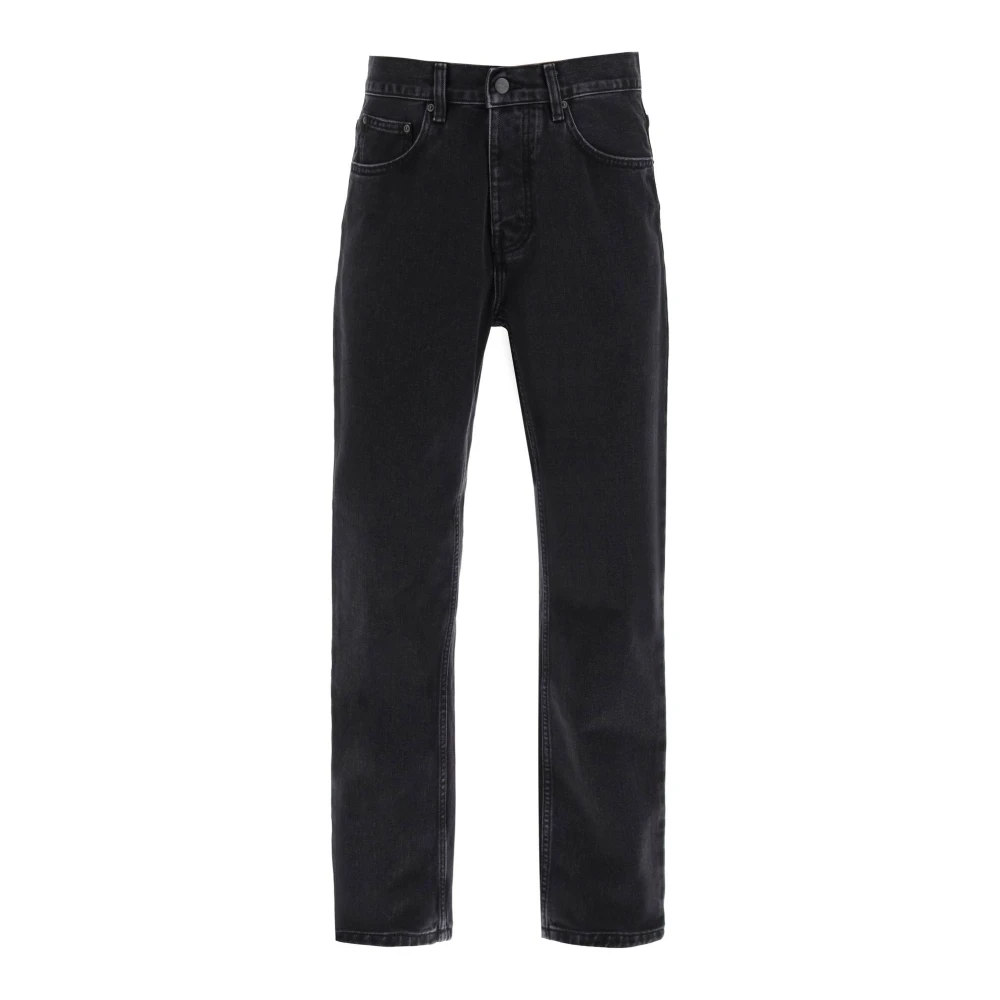 Carhartt WIP Zwart Stonewashed Loszittende Denim Jeans Black Heren