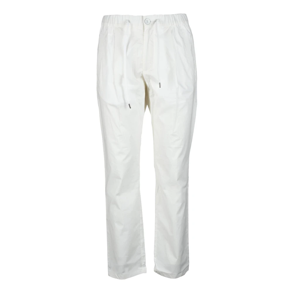 Herno Katoen Elastaan Broek White Heren