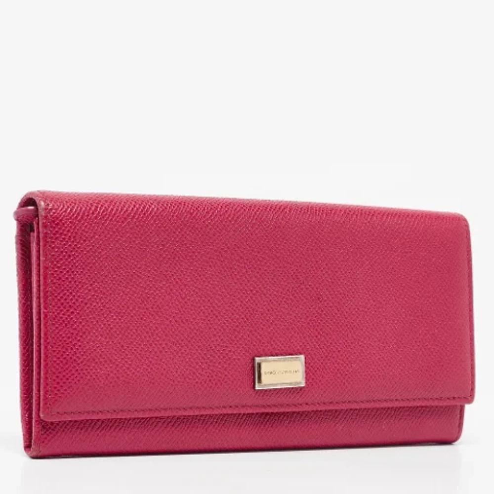 Dolce & Gabbana Pre-owned Leather wallets Pink Dames