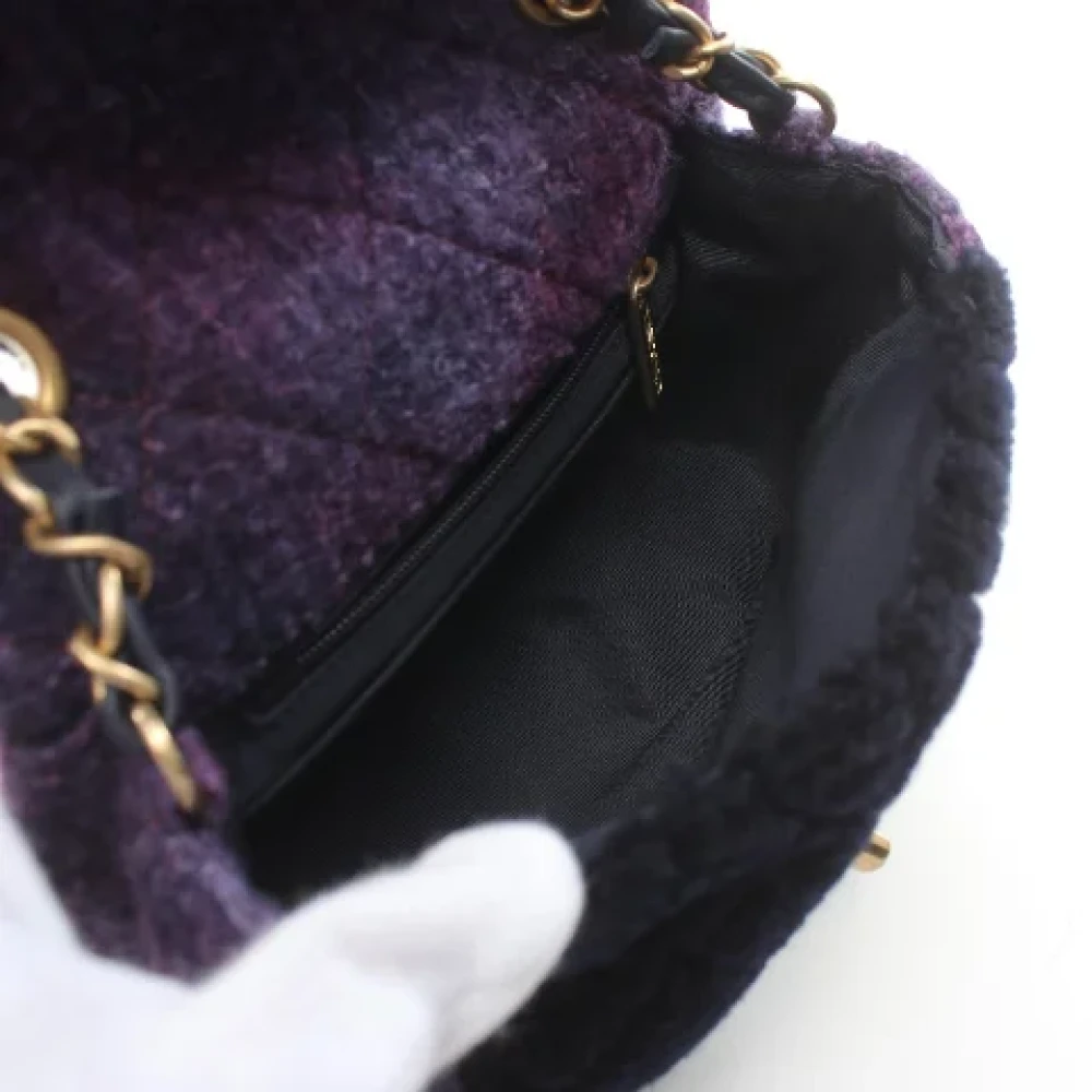 Chanel Vintage Pre-owned Fabric crossbody-bags Purple Dames
