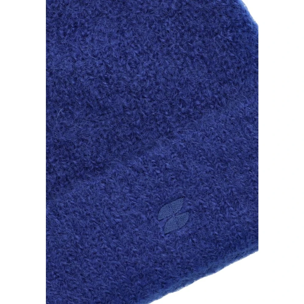 By-Bar Blauwe Logo Beanie Muts Blue Dames