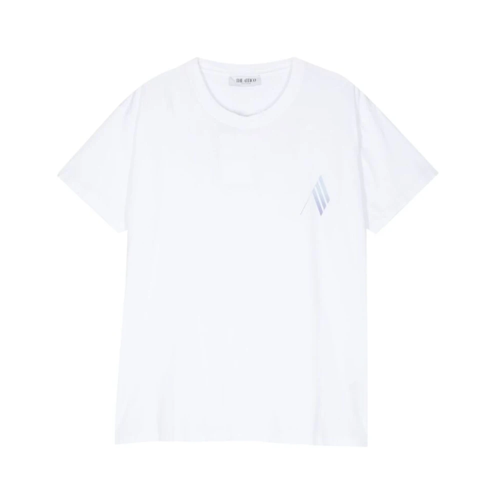 The Attico Wit Katoen Logo Print T-shirt White Dames