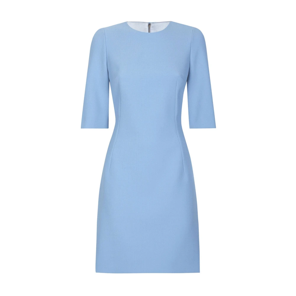 Dolce & Gabbana Women's Blue Short Dresses,, Elegant Black Dress With Lace Detail Medium