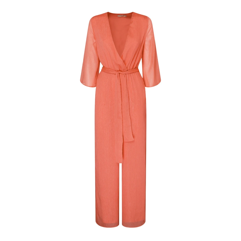 Twinset Roze Cross-Over Jumpsuit Pink Dames